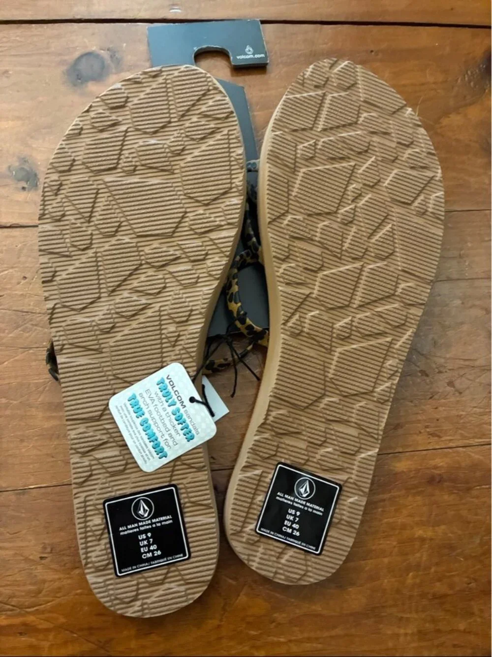 Volcom New School II Cheetah Print Sandals